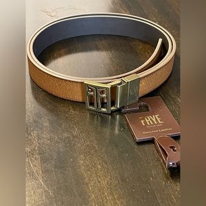 Frye leather belt women’s size L reversible NWT